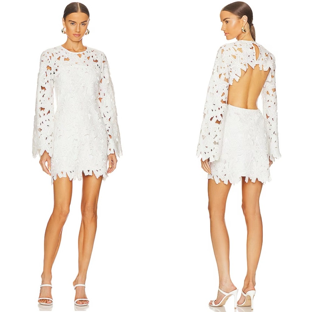 NWT Rococo Sand Celia Floral Lace Open Back Dress
